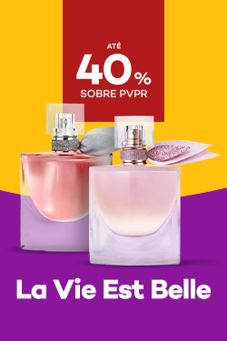 Perfumes La Vie Este Belle da marca lanc&ocirc;me destaque promocional de at&eacute; 40% sobre pre&ccedil;o de Venda ao P&uacute;blico Recomendado